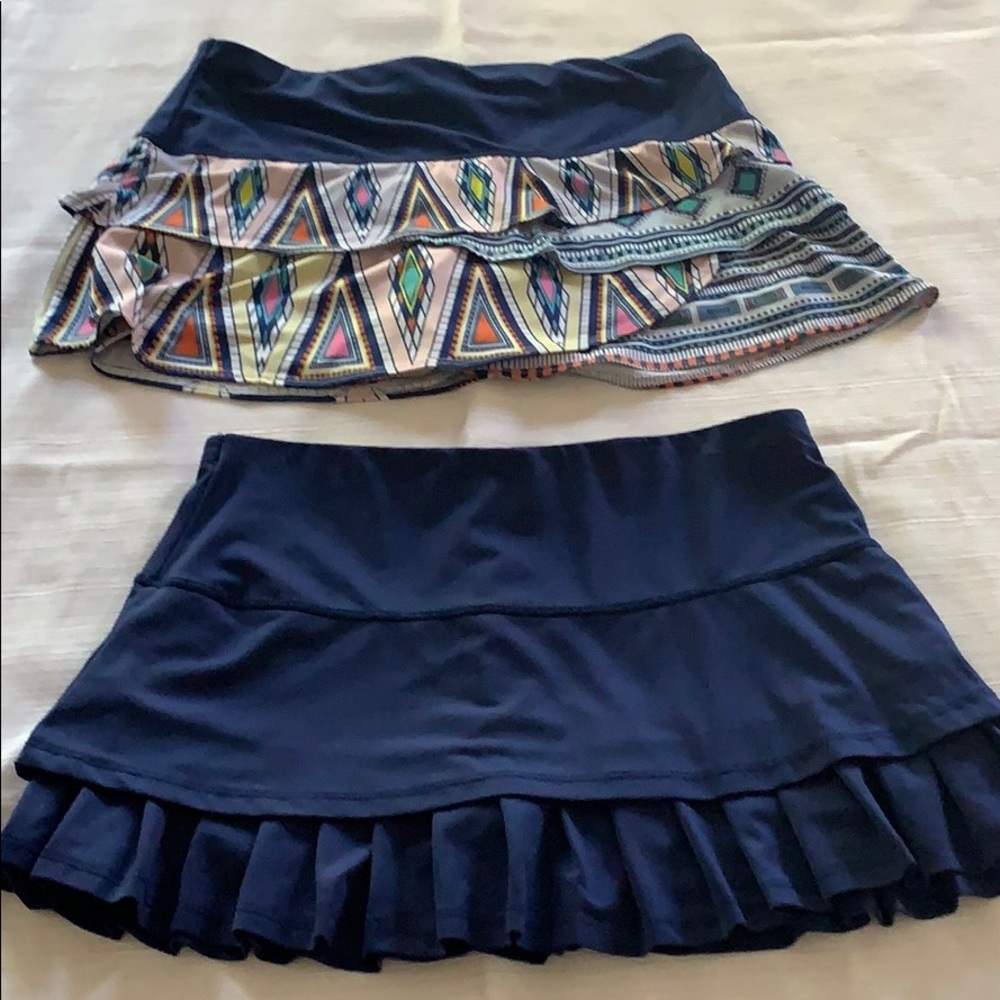 Two Lucky in Love tennis skirts
